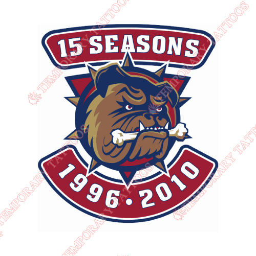 Hamilton Bulldogs Customize Temporary Tattoos Stickers NO.9032